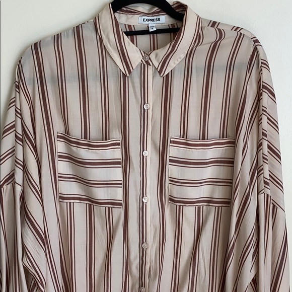 Long-sleeved boxy button down shirt - Picture 2 of 5